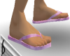 Pink Plaid Flip-Flops
