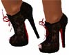 Black/Red Lace Boots