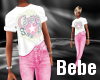 T Shirt and Jeans Pink