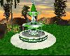 White/Grn Park Fountain