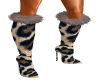Leopard calf boots