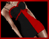 Two Tone Red Black Dress
