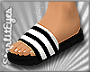 *Striped Slide Sandals*
