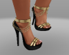 elegant blk gold heels
