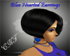 Blue Hearted Earrings