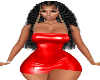 Spicy Red Leather Dress