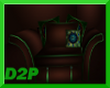 green pecock arm chair