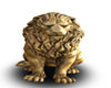 Gold lion statue