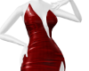Holiday Slit Dress Red