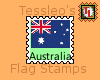 Australia flag stamp