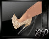 Gold Sparklet Pumps