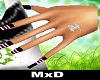 mxd-black and pink nails