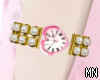 Pink heart watch L