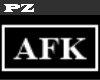 AFK sign with Hat