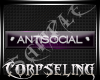 Antisocial Tag - Purple