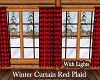 Winter Curtain Red Plaid