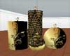 gold & black candles