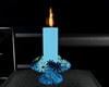 Blue Christmas Candle