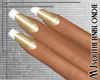 Gold French manicure