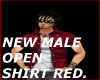 NEW MALE OPEN SHIRT RED
