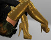 Thigh High Gold Boots