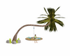 tropical palm tree swing