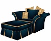 ^Blue/gold chair-ottoman