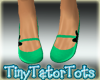 Kids Green Flat Shoes