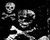 couch with skulls