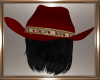 Red Cowboy Hat Hair