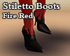 Stiletto Boots Fire Red