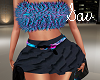 Rayon/Fur Skirt Set