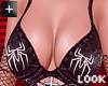 Gothic Bimbo Kitty Cross Chained Edgy Bodysuit Fofo