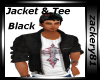 Jacket with Tee Black