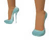 Lite Teal Glitter Heel