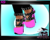 pink & black heels
