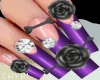 C~Purple Bnes&Rses Nails