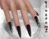 Matte nails, mix black