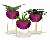 gold purple plant holder