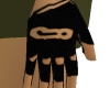 J black leather gloves