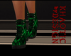 Plaid boots green