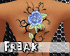 [F] Blue Rose Back Tatto