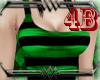 [4B]M Stripe Green Dress