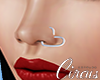 C`Silver Heart Nose Ring