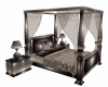 classy brown canopy bed