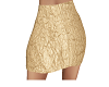 RLS Gold leather skirt