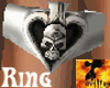 Evil Spade Skull Ring