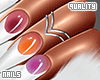 q. White Aura Nails