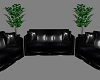 !! Black Leather Couches