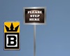 Plz Step Here Sign